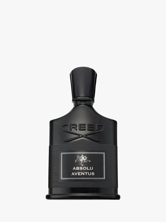 Black Creed Absolu Aventus perfume bottle on a white background