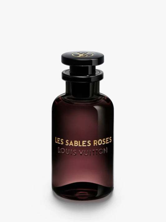 Louis Vuitton Les Sables Roses perfume bottle on a white background